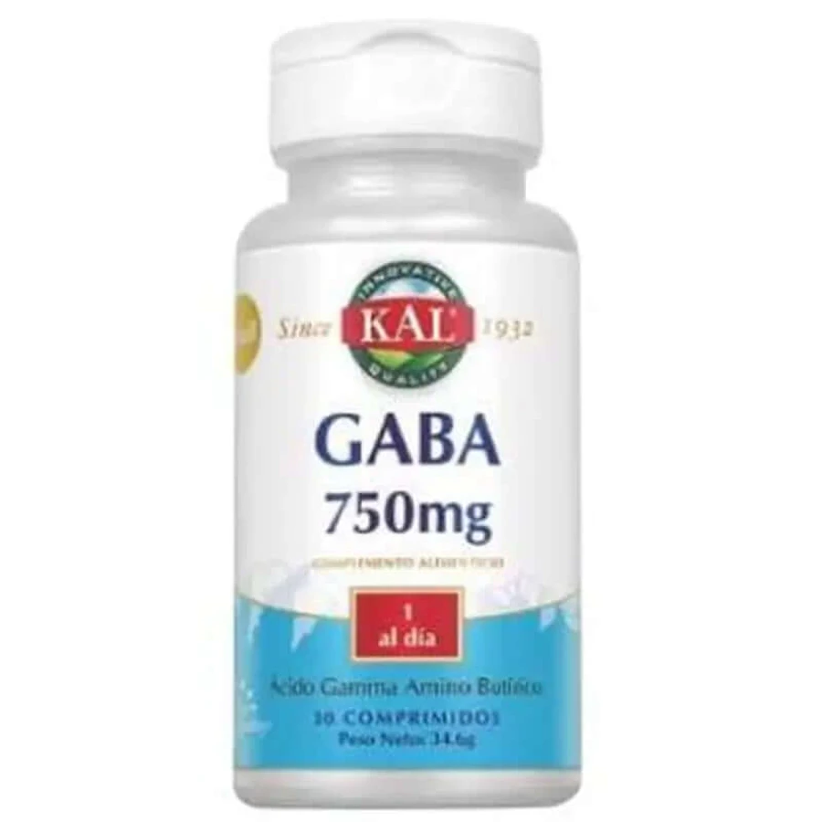 Solaray Gaba 750Mg. 30 Comprimés