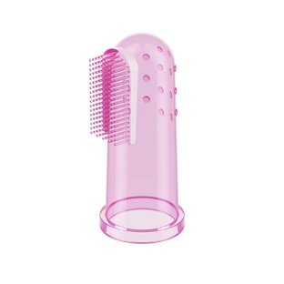 Thimble for gum massage, pink, Babyono