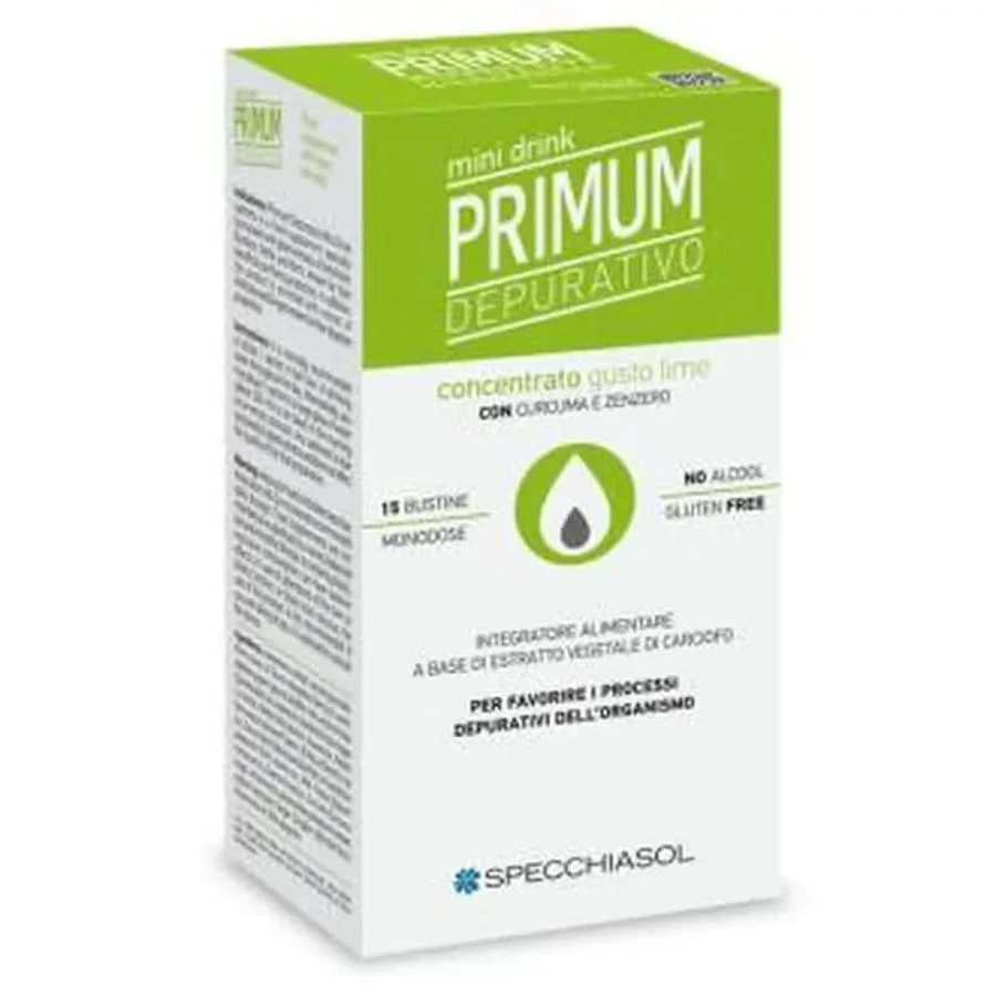 Specchiasol Primum Entwässernde Kurkuma-Ingwer 15Mini-Drinks