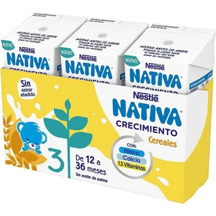 Nestlé Nativa Croissance 3 Céréales, 3X180 ml
