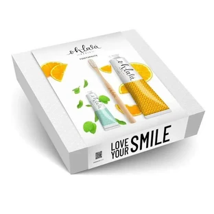 Ohlala Zahnpasta " Blossom Orange Set " (Orange Mint 75 ml + Fresh Mint 15 ml + Bambuszahnbürste)