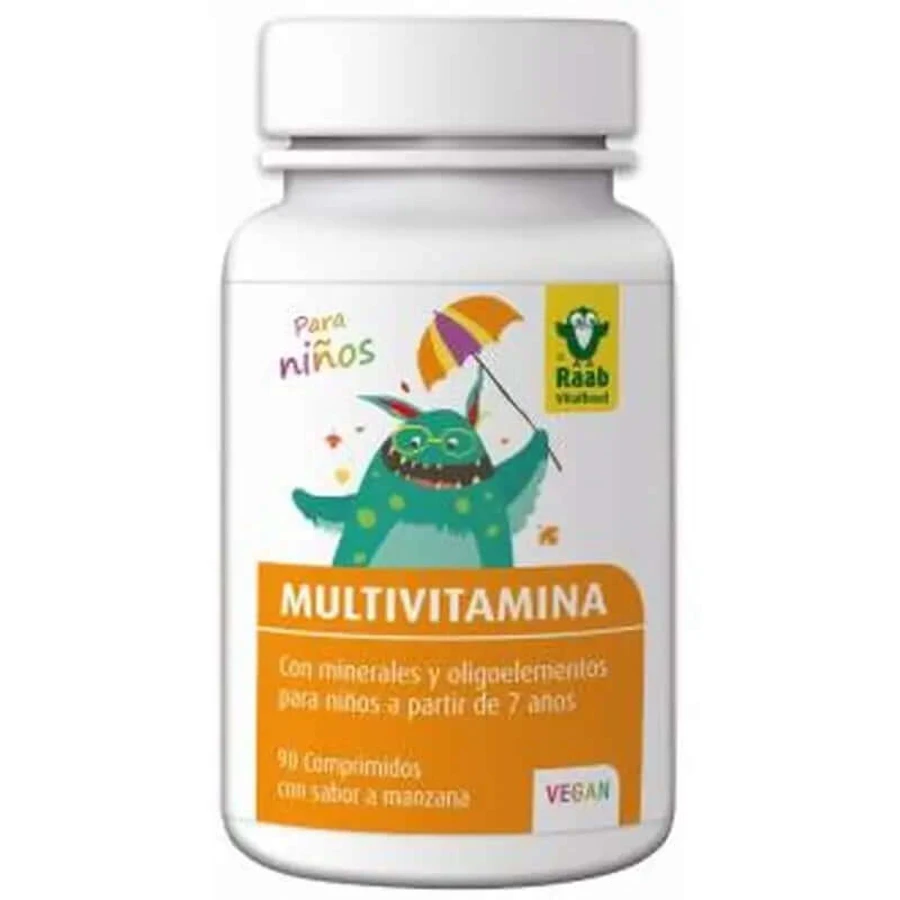 Raab Vitalfood Multi-Vitamins Kids Apple Flavor 90Com Vegan**