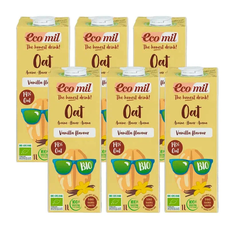 Ecomil Veggie Drink Vanille Smaak Bio Tetrabrik, pak 6 x 1 liter