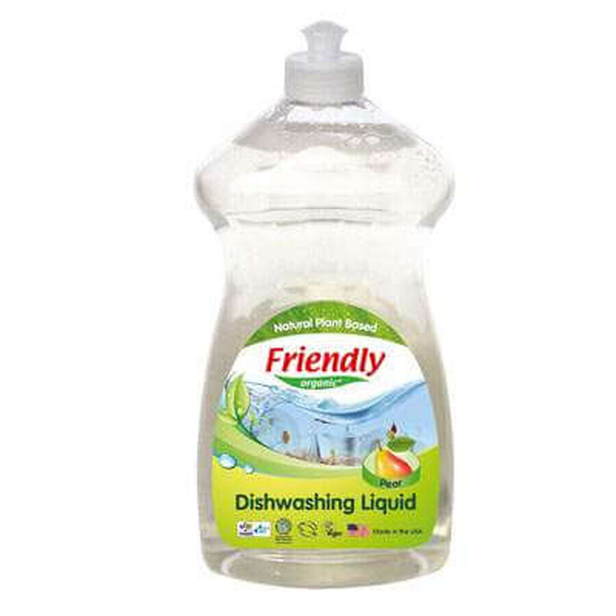 Liquid detergent for baby bottles and dishes with natural organic pear essence, 739 ml, Friendly Organic