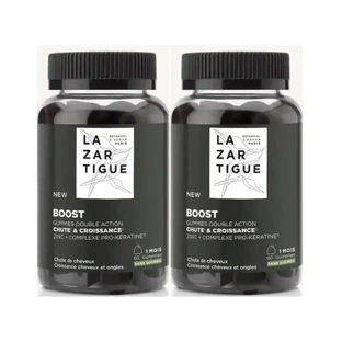 Lazartigue Gummies Chute de cheveux, Pack 2 x 60 unités
