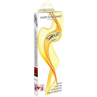 Glyde Sheer Sheer Feuilles de latex Sexe oral Fraise