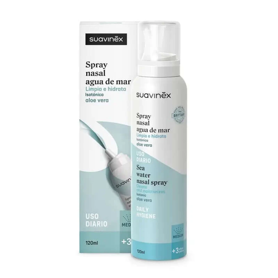 Suavinex Säuglings-Nasenspray Isotonisch, +3 Jahre, Tägliche Hygiene, 120 Ml