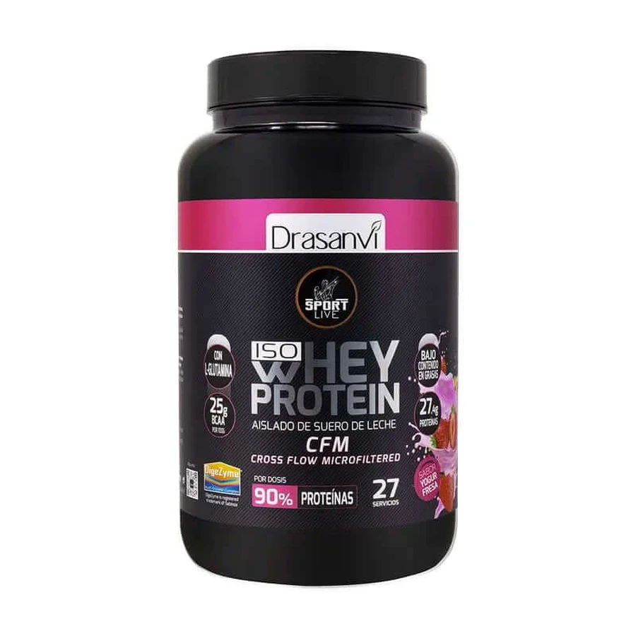 Drasanvi Sport Live Whey Protein Isolate Yogurt Strawberry, 800 grams