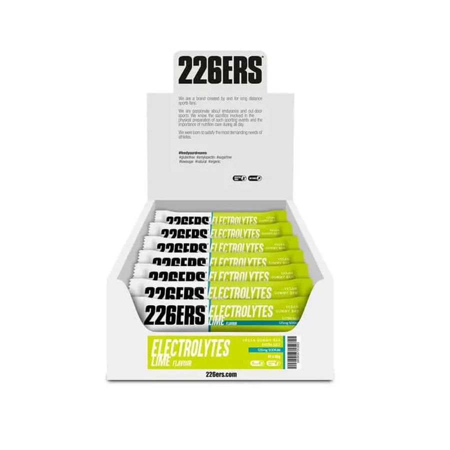 226Ers Vegan Gummy Bar Energy Bar Gummy Lime, 42x30 grams