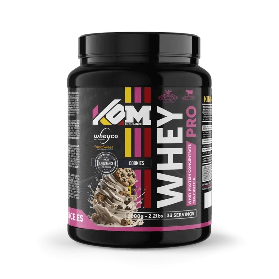 Kom Endurance Protein Sports Nutrition, proteina del siero di latte in barattolo da 1 kg al gusto di biscotti