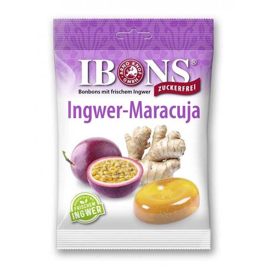 Comprar Gotas sin azúcar con sabor a jengibre y fruta de la pasión, 75 g, Ibons Gotas sin azúcar con sabor a jengibre y fruta de la pasión, 75 g, Ibons