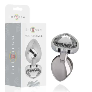 Intense Anal Plug Métal Aluminium Blanc Coeur Taille L