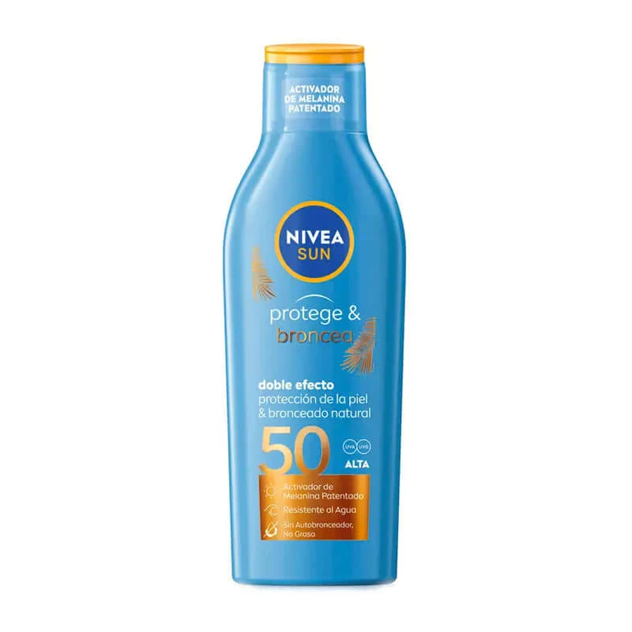 NIVEA Sun SPF50 Protect & Tan Activerende Zonnebrandmelk, 200 ml