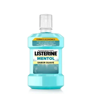 Listerine, Enjuague Bucal Mentol Sabor Suave, 1000 ml