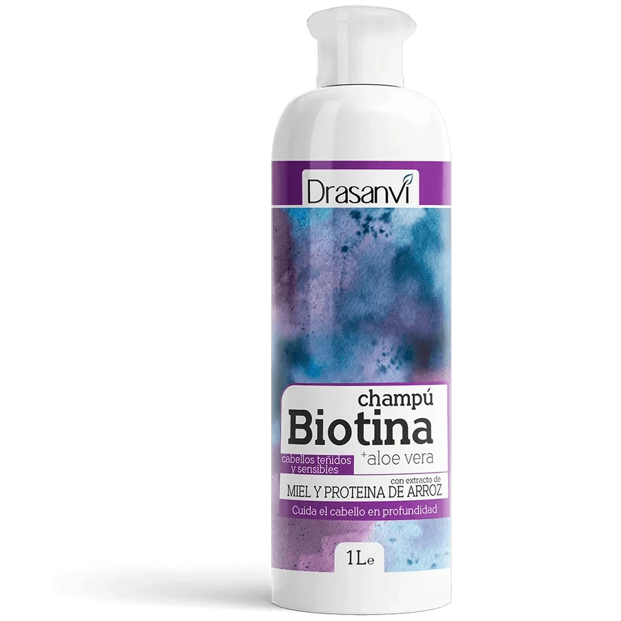 Drasanvi Biotina Shampoo und Aloe Vera Haar gefärbt und empfindliche Haare Flasche, 1 l