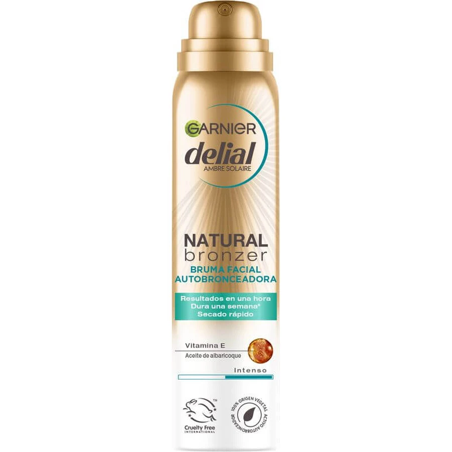 Garnier Delial Natuurlijke Bronzer Zelfbruinende Gezichtsnevel Met Abrikozenpitolie Voor Een Natuurlijke En Gelijkmatige Bruining, 75Ml