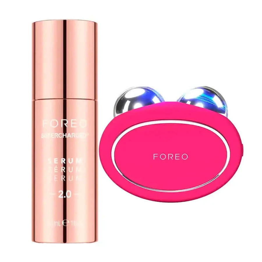 Foreo Supercharged™ Serum 2.0 + Foreo Bear 2 Fuchsia , 2 stuks.