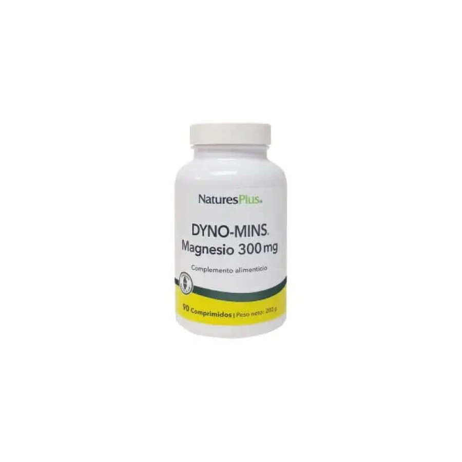 Natures Plus Dyno-Mins Magnesio 300Mg, 90 Comprimidos
