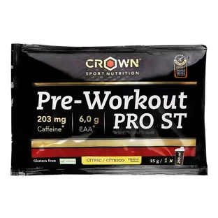 Crown Sport Nutrition Pre Workout Pro St Citrus Single Dose , 24 x 15 grams