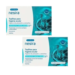Nesira Eye Hygiene Wipes Pack, 2X 30 pcs, 60 pcs.