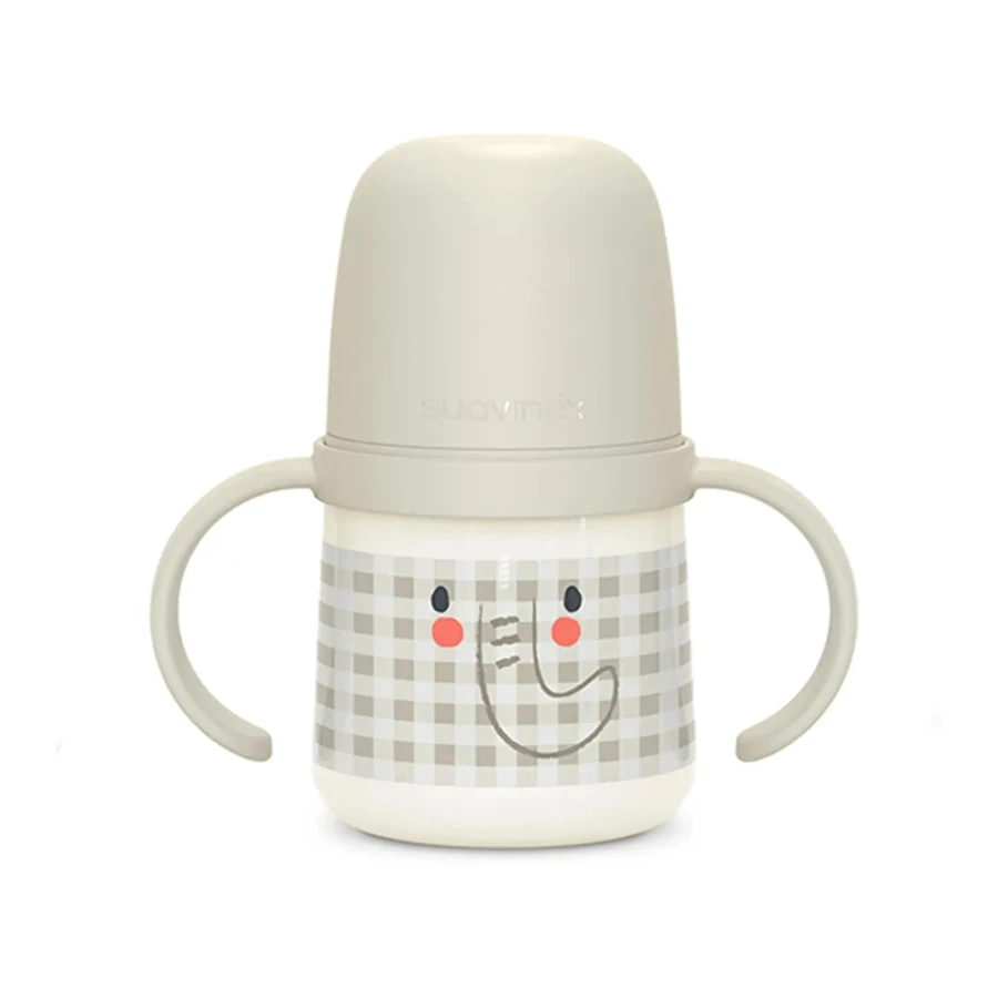 Suavinex Vaso Aprendizaje Bebé, Anti-Cólico, +6 Meses, Gris, 1 unidades