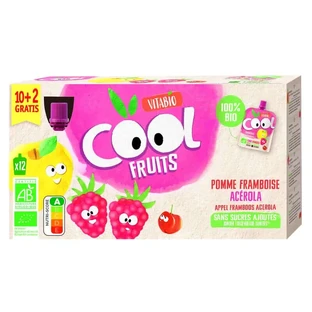 Vitabio Cool Fruits Apfel & Himbeere 90 Gr, 12 Stück