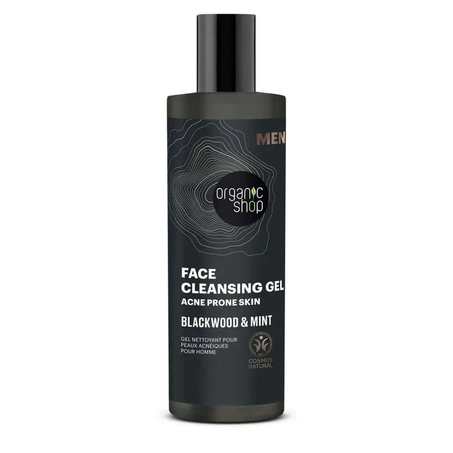 Organic Shop Eikenboomschors & Pepermunt Reinigingsgel voor de acnehuid, 200 ml