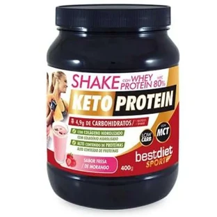 Keto Protein Shake Whey Protein 80% Strawberry Flavor 400Gr