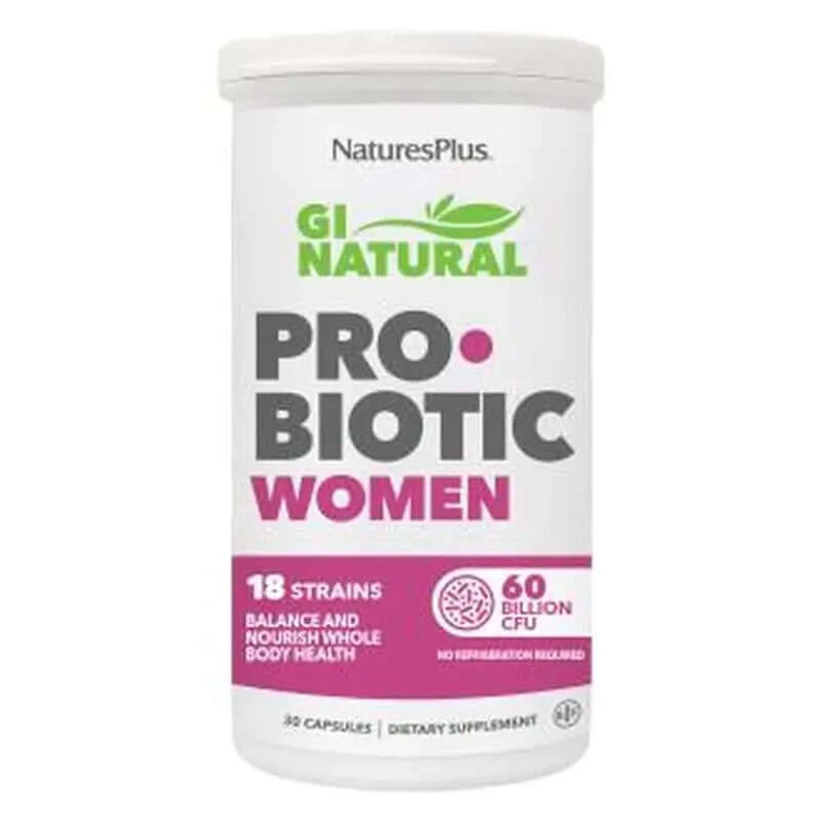 Natures Plus Gi Natural Probiotic Women, 30 Capsules