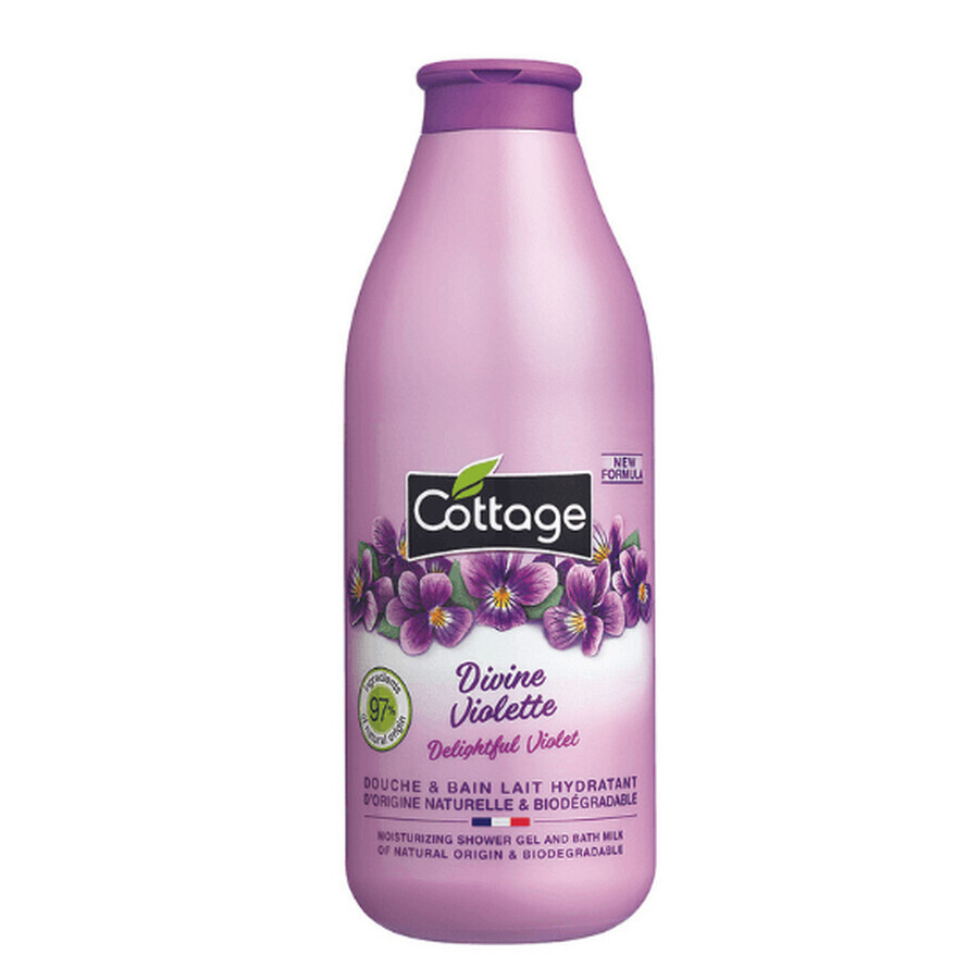 Feuchtigkeitsspendendes Duschgel mit Milch und Veilchenextrakt, 750 ml, Cottage