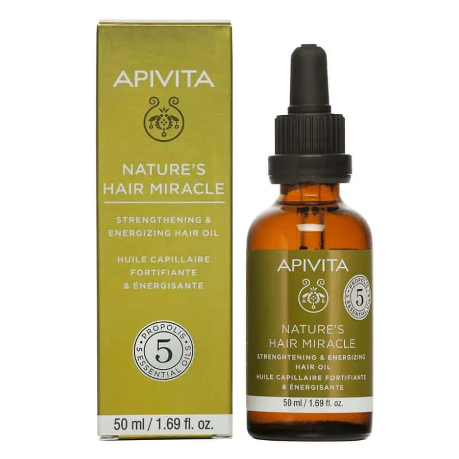 APIVITA Fortifying and Energizing Scalp Oil with Propolis and 5 Essential Oils 50 ml