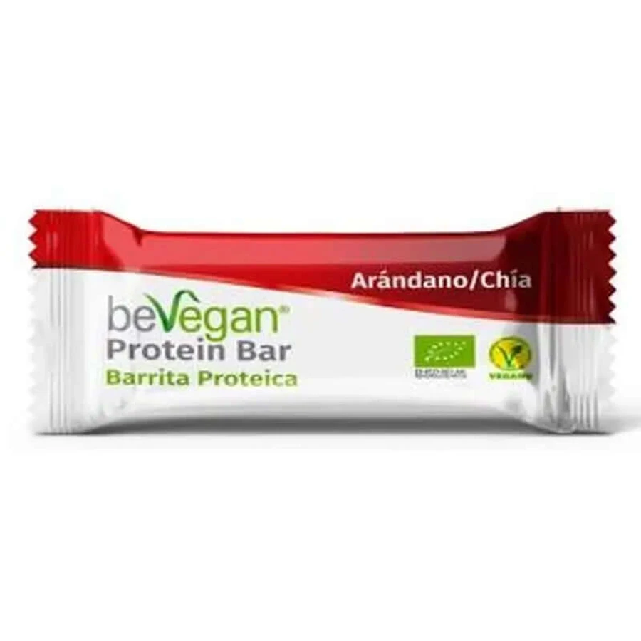 Bevegan Blueberry-Chia Protein Bars 24pcs. Bio Sg Vegan