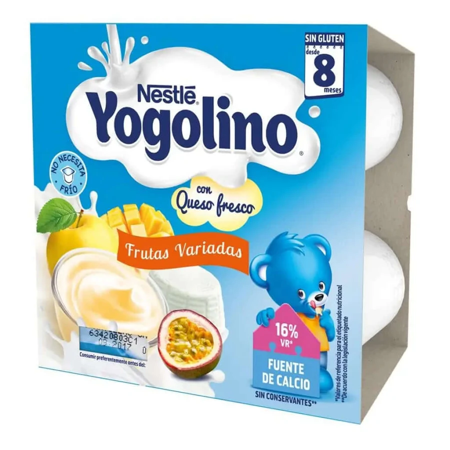 Nestlé Yogolino Assortiment Fruit met Verse Kaas 4X100 gr.