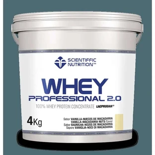Scientiffic Nutrition Whey Professional 2.0 Vanille Macadam Noten, 4000 gram