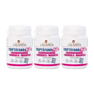 Ana Maria Lajusticia Tryptophan Plus mit Ashwagandha + Rhodiola und Magnesium, Packung 3 x 60 Tabletten