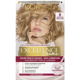 L'Oréal Paris Excellence Creme Permanent Haarkleuring - Tint 8 Licht Blond