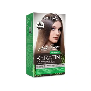 Kativa Keratin Glättung ohne Glätteisen Xtra Shine , 1 Packung