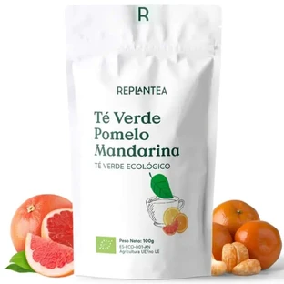 Replantea Organic Pamplemousse Mandarine Thé Vert, 100 grammes