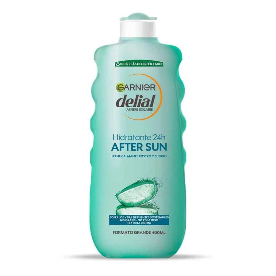 Garnier Delial After Sun Soothing Face & Body Milk With Aloe Vera To Moisturize Skin After Sun Exposure 400Ml