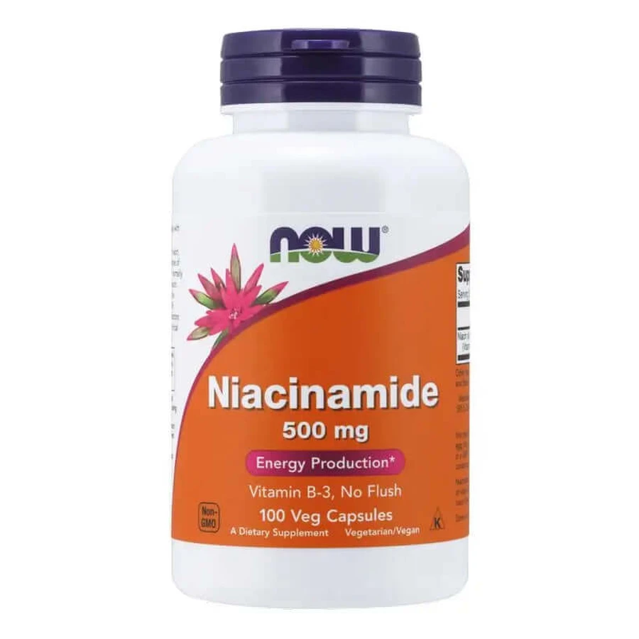 Now Niacinamide (B-3) 500 Mg, 100 Capsules