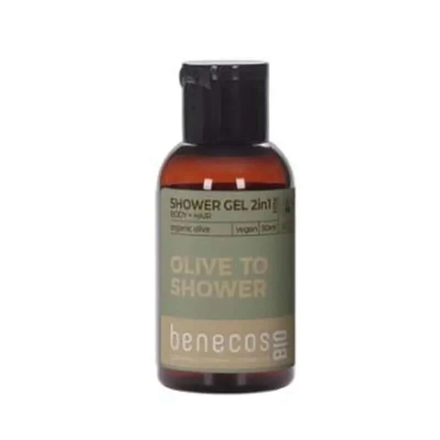 Benecos 2 In 1 Olive Mini Travel Badegel 50Ml Bio Vegan