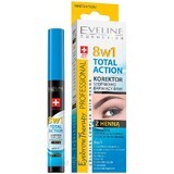 Eyebrow concealer with henna 8 in 1 Total Action, 10 ml, Eveline Cosmetics