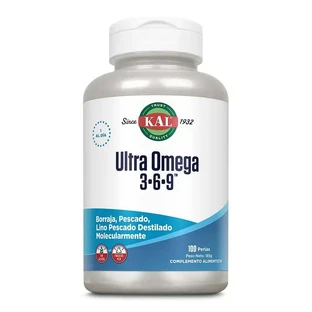 Kal Ultra Omega 3 6 9, 100 Perlas