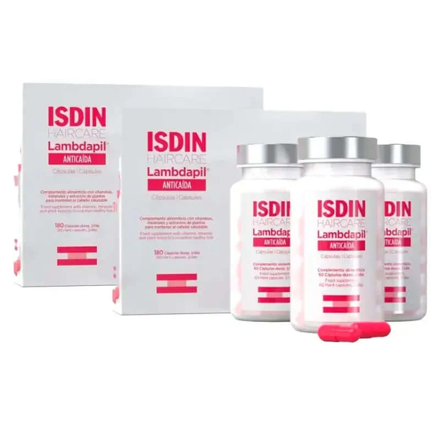 Isdin Lambdapil Anticaida Capsules, Verpakking 2 x 180 Eenheden