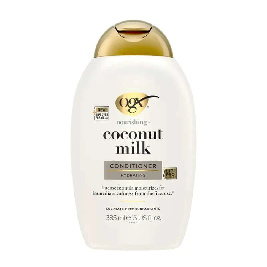 OGX Kokosnuss-Milch-Spülung, trockenes Haar, 385 ml
