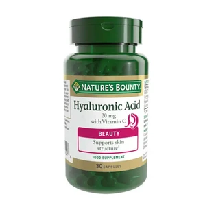Nature's Bounty Acide Hyaluronique 20 mg + Vitamine C - 30 gélules