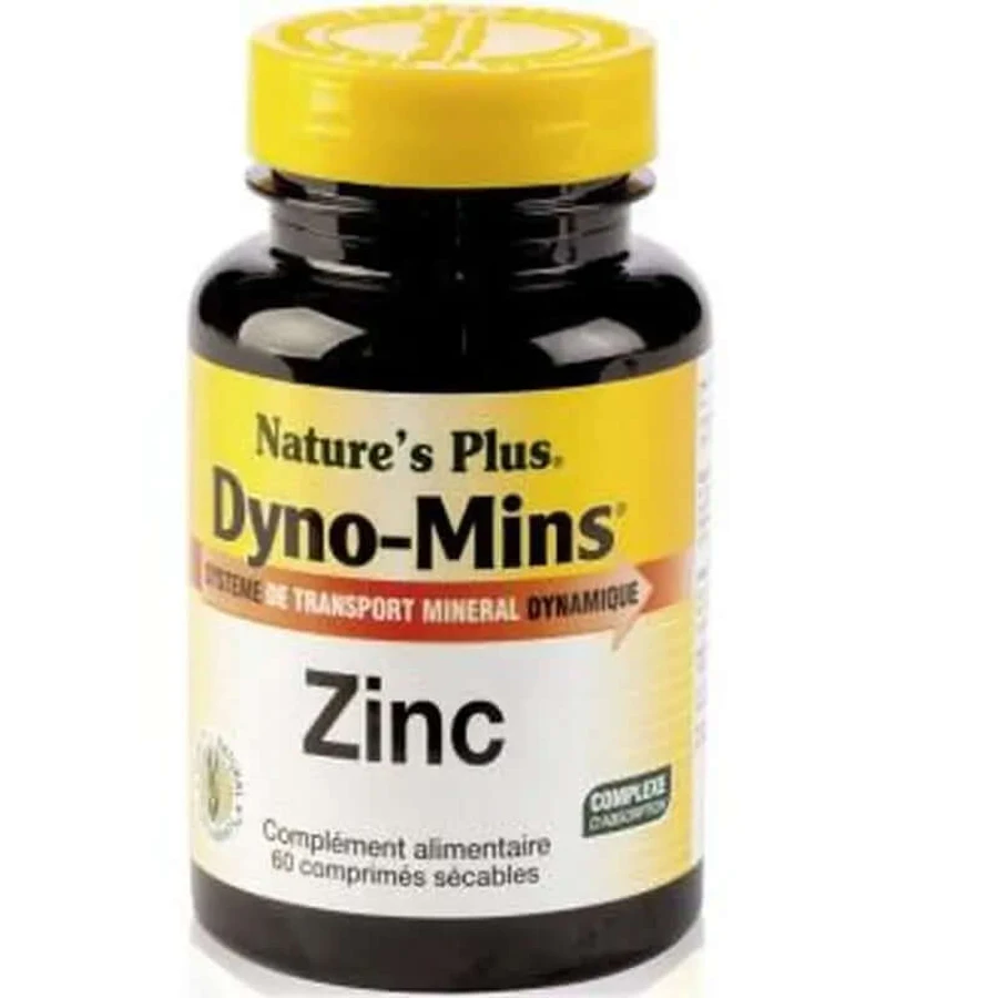 Natures Plus Dyno-Mins Zinc 15Mg, 60 Comprimés