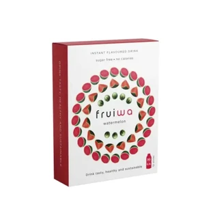 Fruiwa Boisson instantanée en poudre aromatisée à la pastèque avec vitamine C et édulcorant, 36 grammes