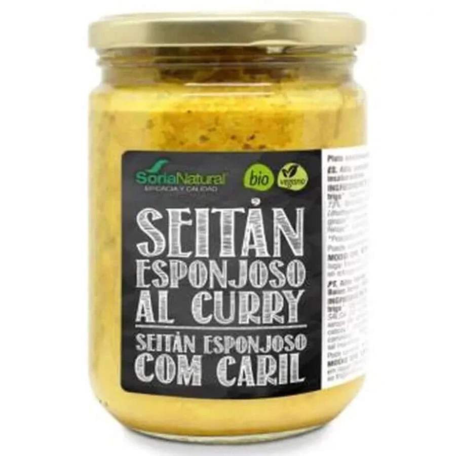Soria Natuurlijke Seitan Sponzige Curry Seitan 375Gr