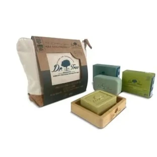 Dr. Tree Kulturbeutel Travel Kit Festes Shampoo-Gel + Magnet für Feststoffpatronen